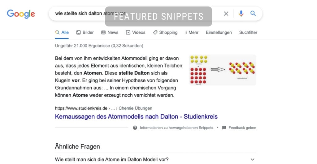 Was sind Featured Snippets?